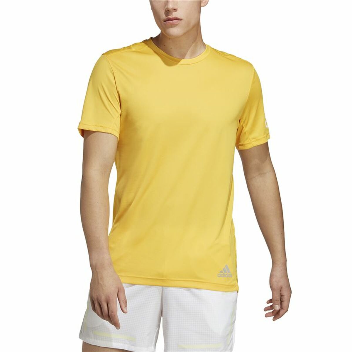 Ανδρική Μπλούζα με Κοντό Μανίκι Adidas Run It Κίτρινο Ανδρική Μπλούζα με Κοντό Μανίκι Adidas Run It Κίτρινο