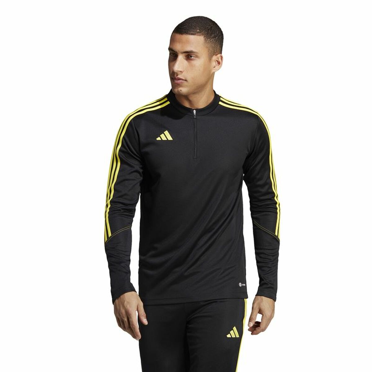 Μπλουζάκι Γυμναστικής για Ενήλικες Adidas Tiro23 Club Λευκό Μαύρο Μπλουζάκι Γυμναστικής για Ενήλικες Adidas Tiro23 Club Λευκό Μαύρο