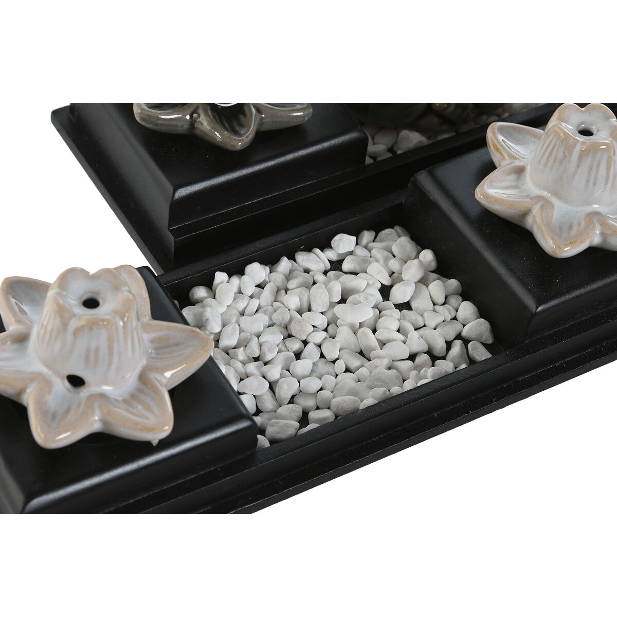 Καυστήρας αρωμάτων Home ESPRIT Κεραμικά Ξύλο MDF Βούδας 24 x 8 x 14 cm (x2)