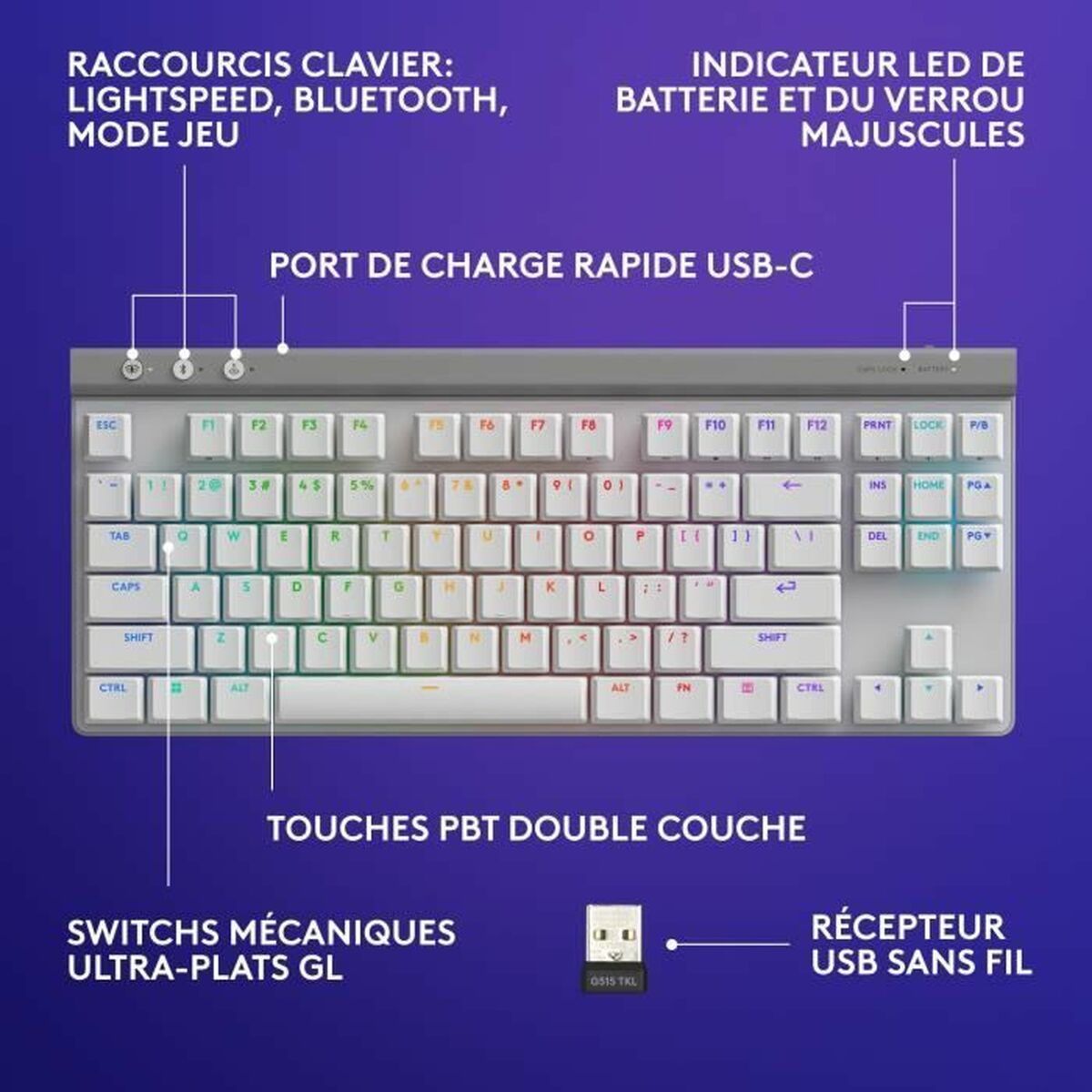 Bluetooth Πληκτρολόγιο Logitech G515 Λευκό (Δωρεάν Μεταφορικά) Bluetooth Πληκτρολόγιο Logitech G515 Λευκό (Δωρεάν Μεταφορικά)