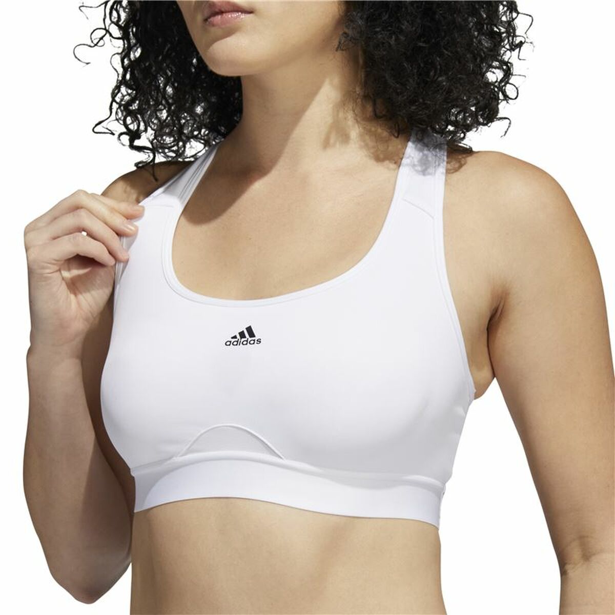 Αθλητικό σουτιέν Adidas Pwr Ms Pd Λευκό Αθλητικό σουτιέν Adidas Pwr Ms Pd Λευκό