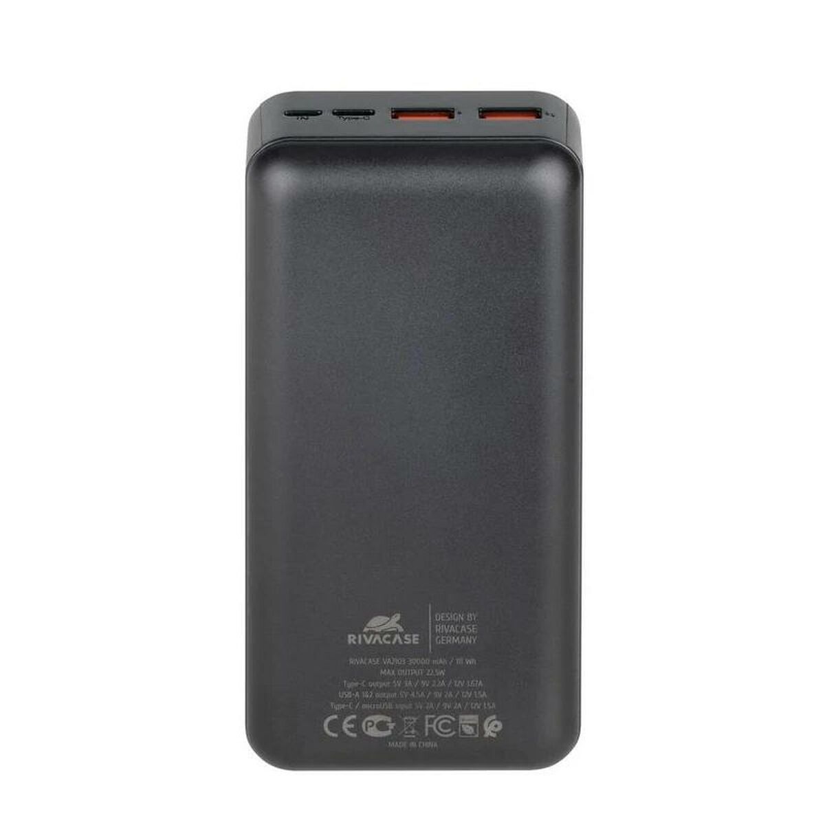 Powerbank Rivacase VA2103 Μαύρο 30000 mAh