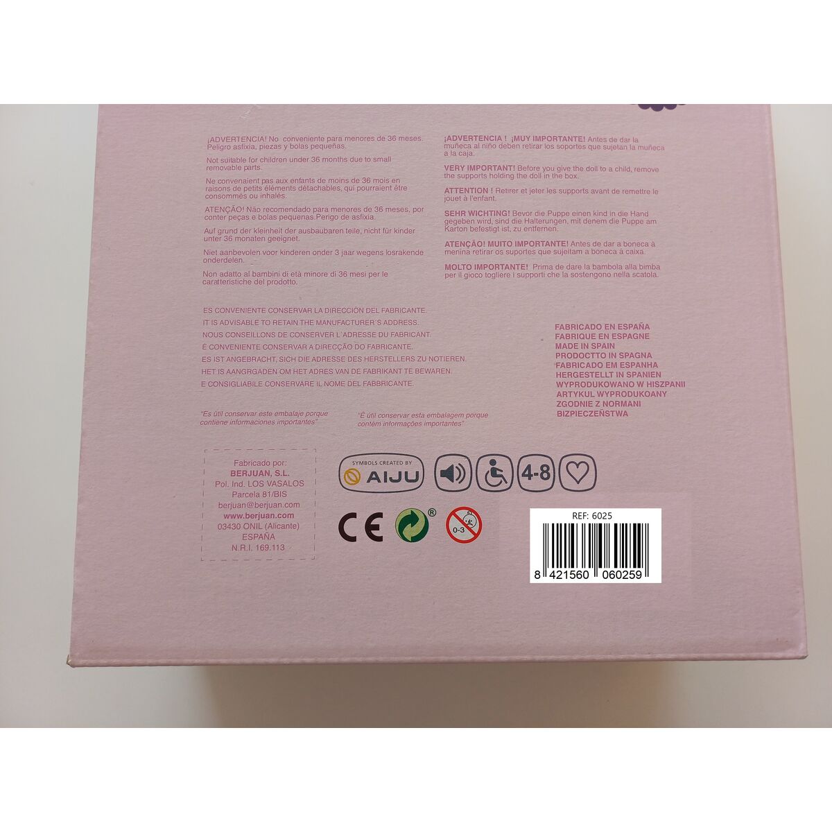 Κούκλα Mωρó Berjuan 6025-24 50 cm