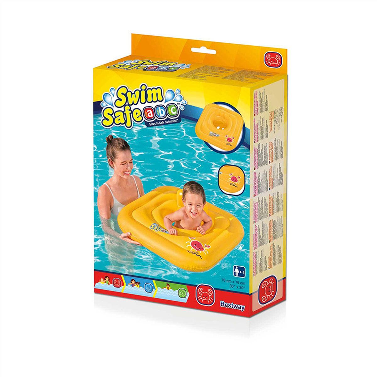 Μωρό float Bestway Κίτρινο Κάβουρας 76 x 76 cm 1-2 χρόνια (1 μονάδα) Μωρό float Bestway Κίτρινο Κάβουρας 76 x 76 cm 1-2 χρόνια (1 μονάδα)