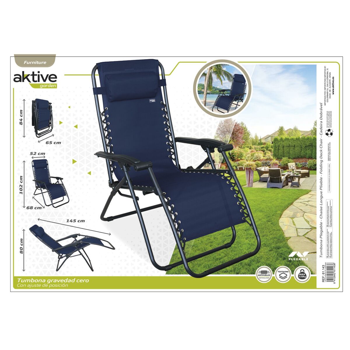 Solseng Aktive Μπλε 52 x 102 x 68 cm Solseng Aktive Μπλε 52 x 102 x 68 cm