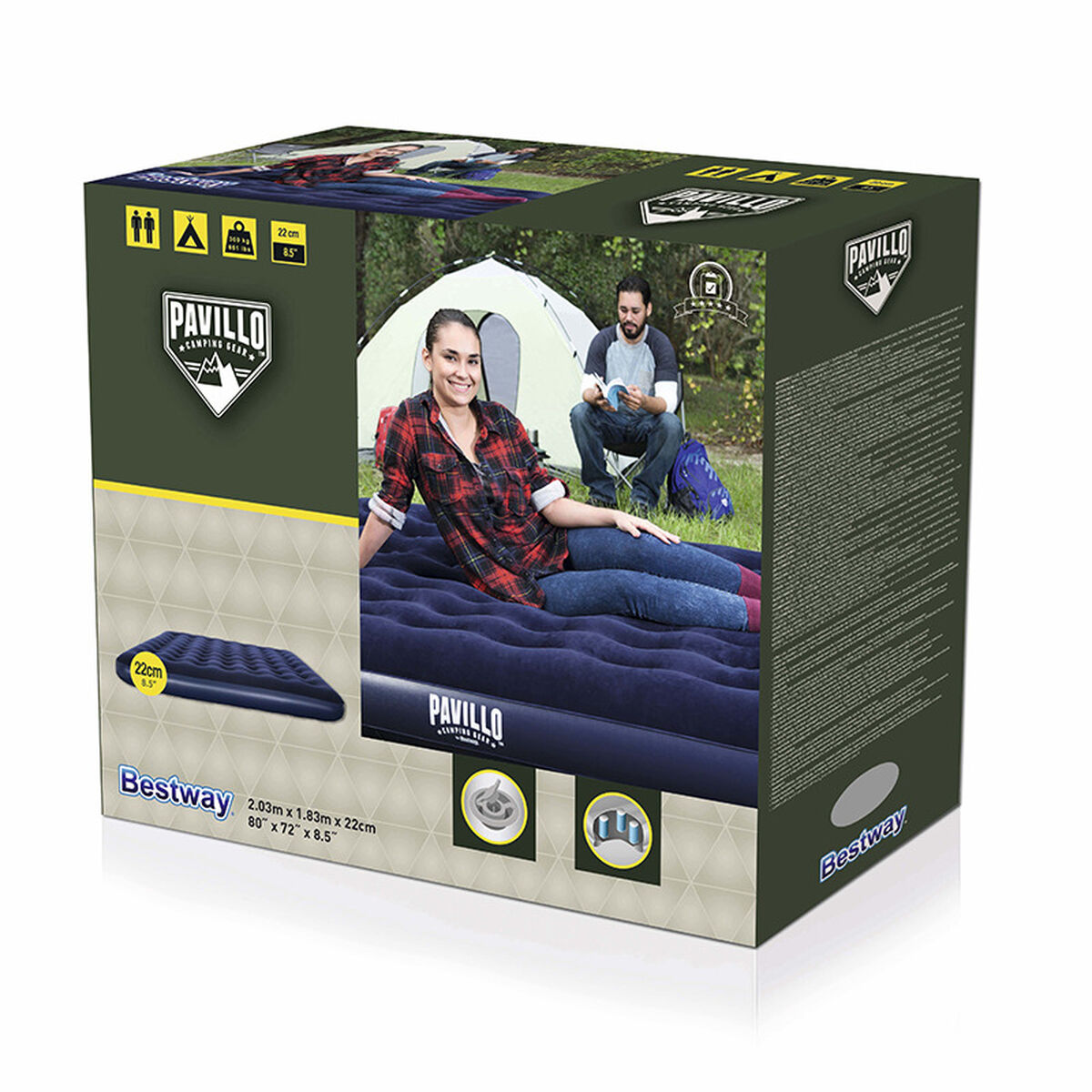 Air Bed Bestway King 203 x 183 x 22 cm Air Bed Bestway King 203 x 183 x 22 cm