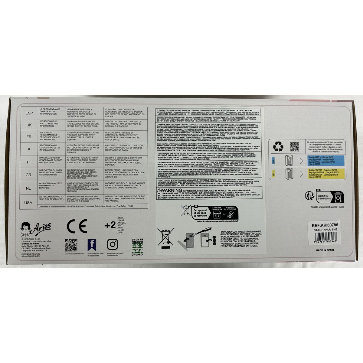 Κούκλα μωρού Arias Elgance 35 cm Κούκλα μωρού Arias Elgance 35 cm