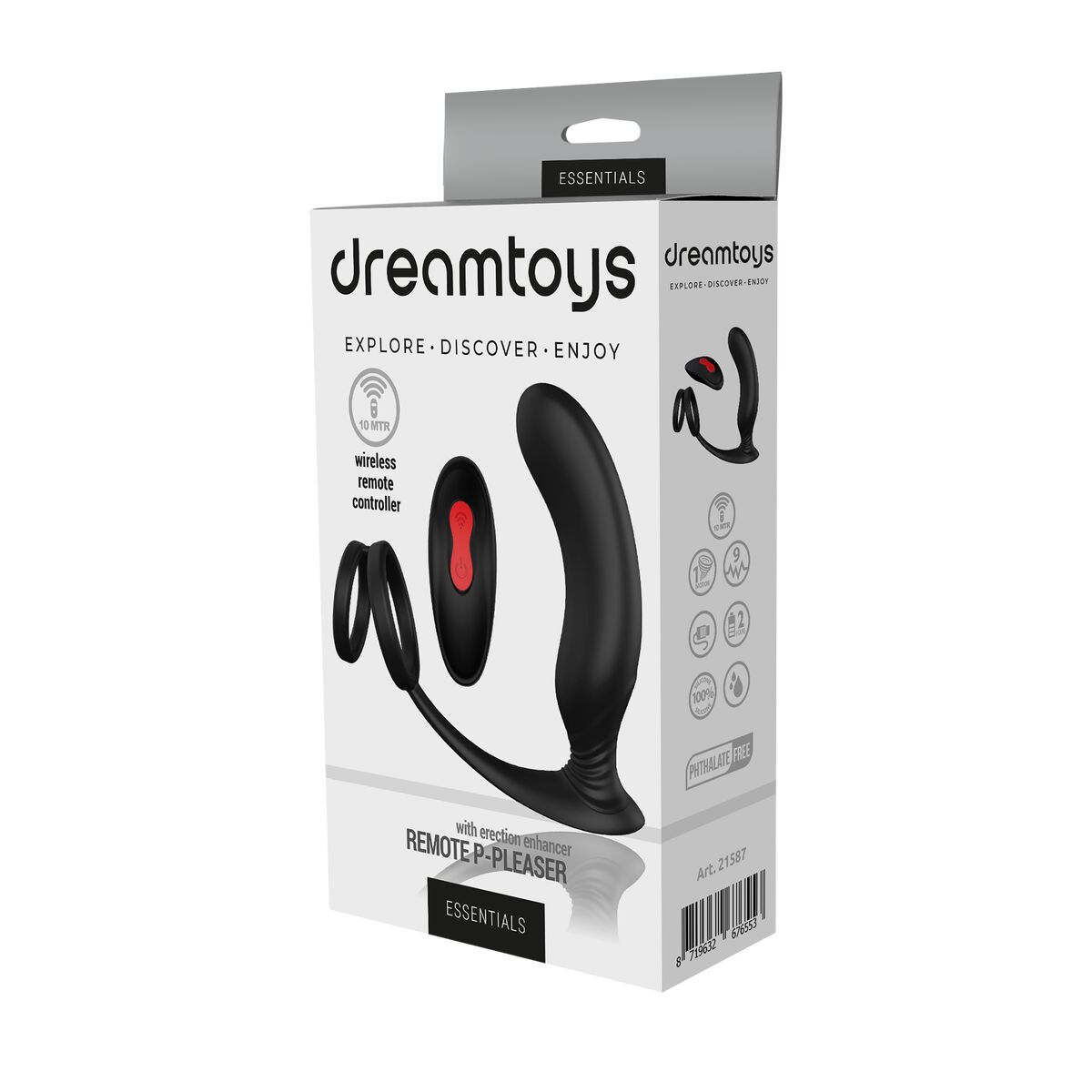 Πρωκτικός δονητής Dream Toys Essentials P-Pleaser Μαύρο