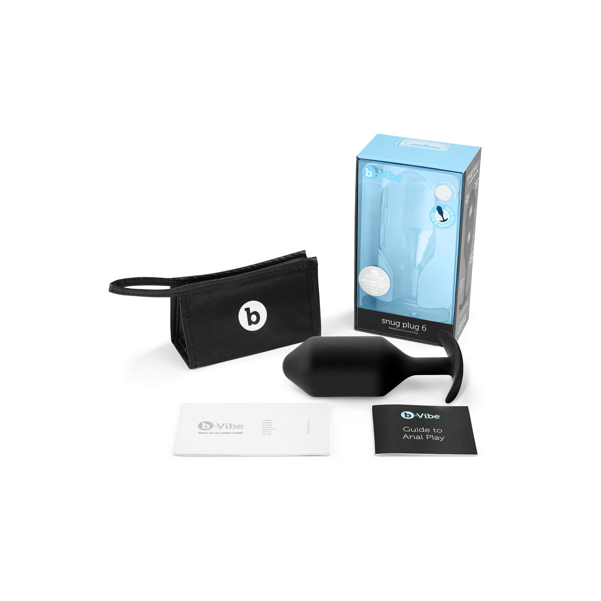 Πρωκτικό Plug B-Vibe 6 Μαύρο Πρωκτικό Plug B-Vibe 6 Μαύρο