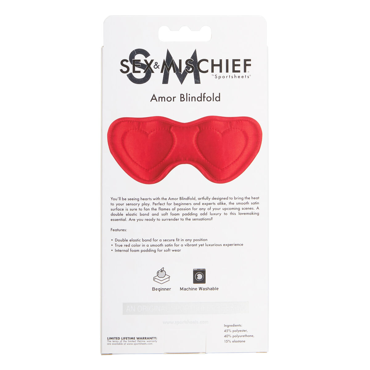 Μάσκα Sportsheets Sex & Mischief Κόκκινο Μάσκα Sportsheets Sex & Mischief Κόκκινο