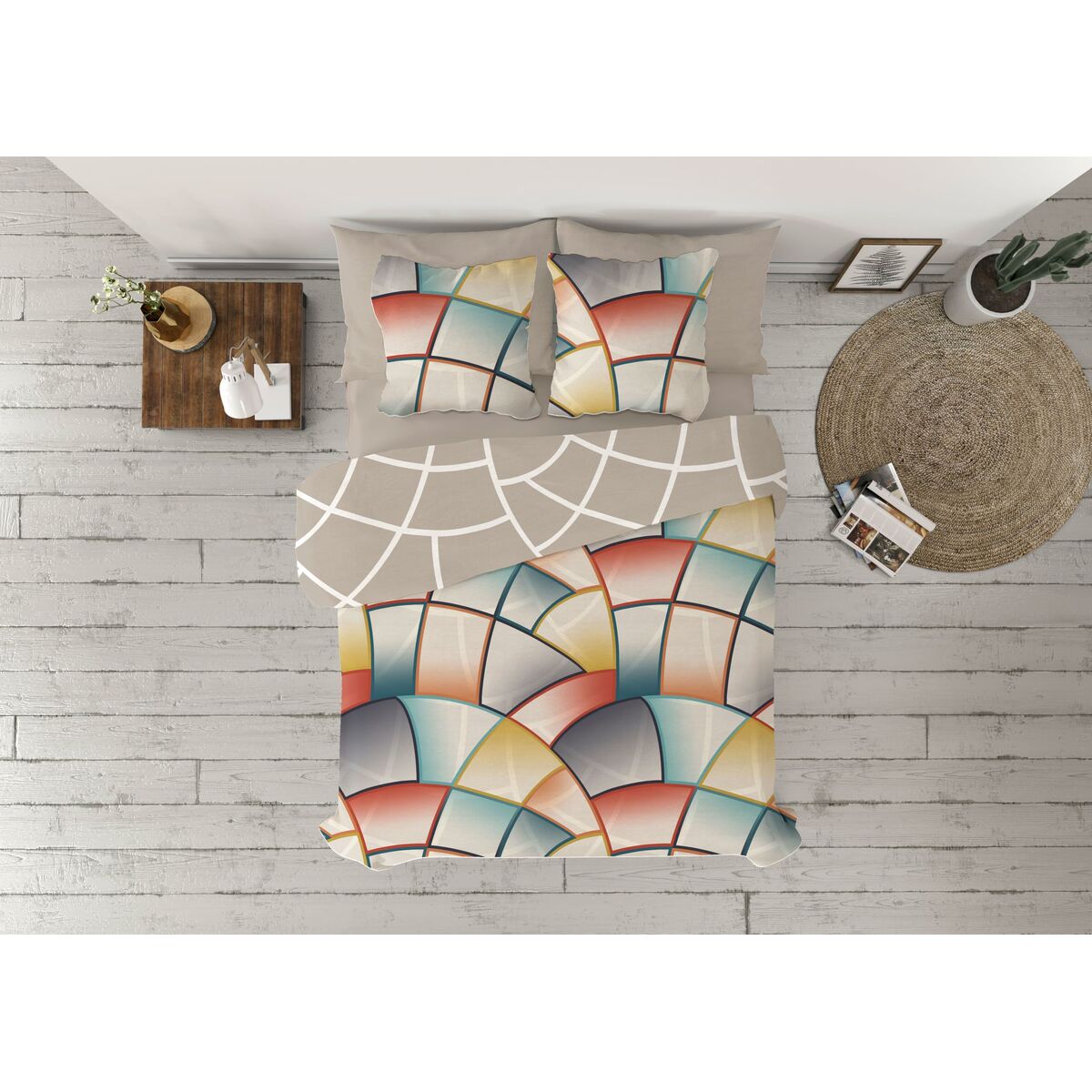 Κάλυψη παπλώματος Pierre Cardin Lucas Καφέ 144 Νήματα 150 x 230 cm