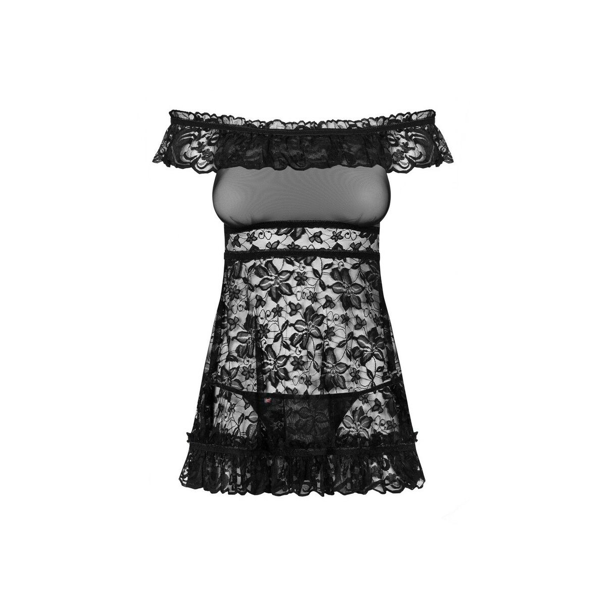 Babydoll Obsessive Flores Μαύρο S/M Babydoll Obsessive Flores Μαύρο S/M