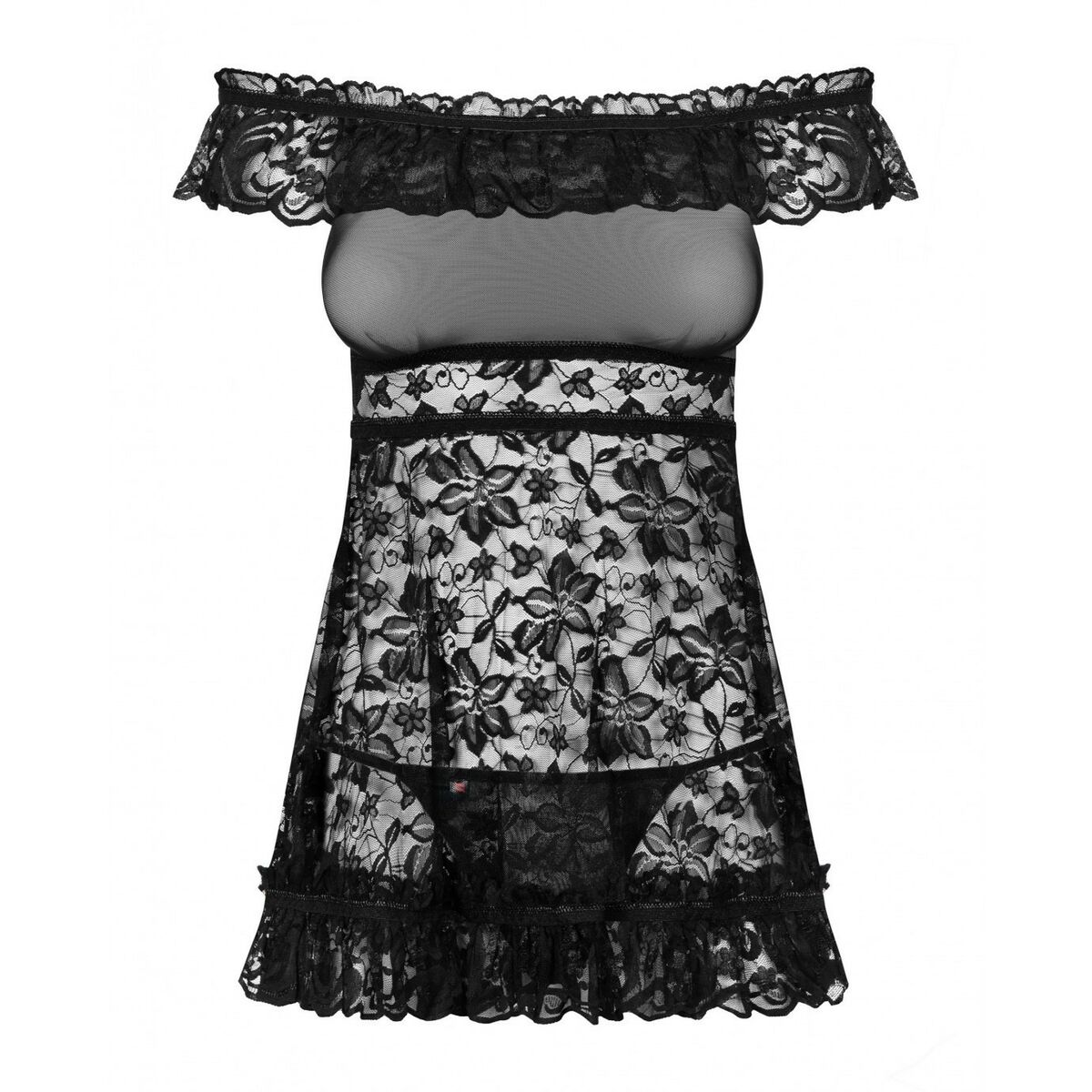 Babydoll Obsessive Flores Μαύρο S/M Babydoll Obsessive Flores Μαύρο S/M