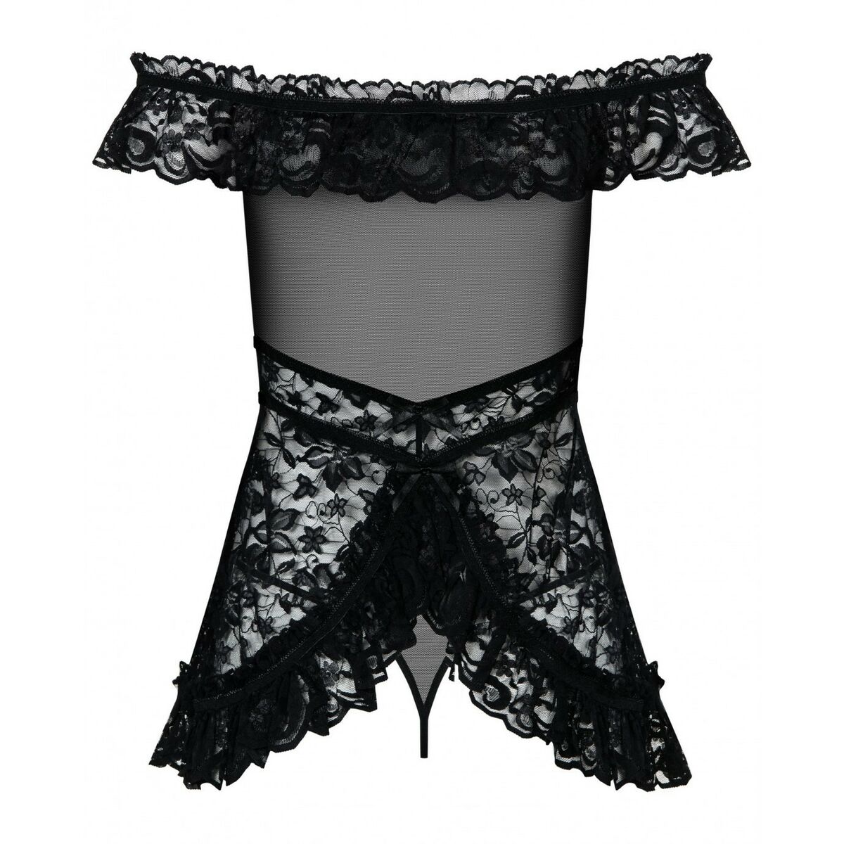 Babydoll Obsessive Flores Μαύρο S/M Babydoll Obsessive Flores Μαύρο S/M
