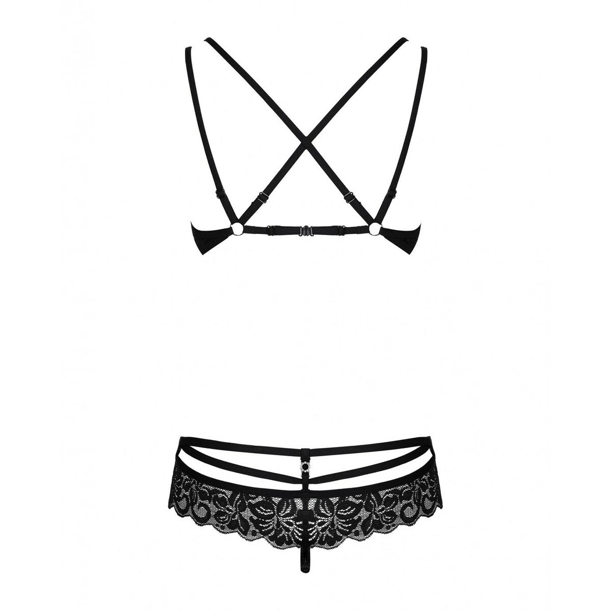 Σετ Εσωρούχων Obsessive 860 Μαύρο L/XL