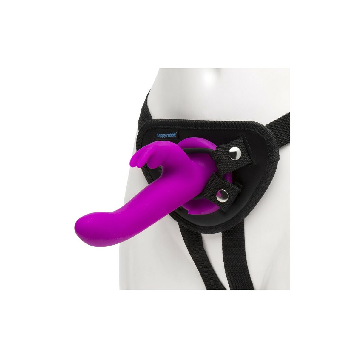 Δονητής – λαγός Happy Rabbit Strap-On Harness Set Purple 12,7 cm Δονητής – λαγός Happy Rabbit Strap-On Harness Set Purple 12,7 cm