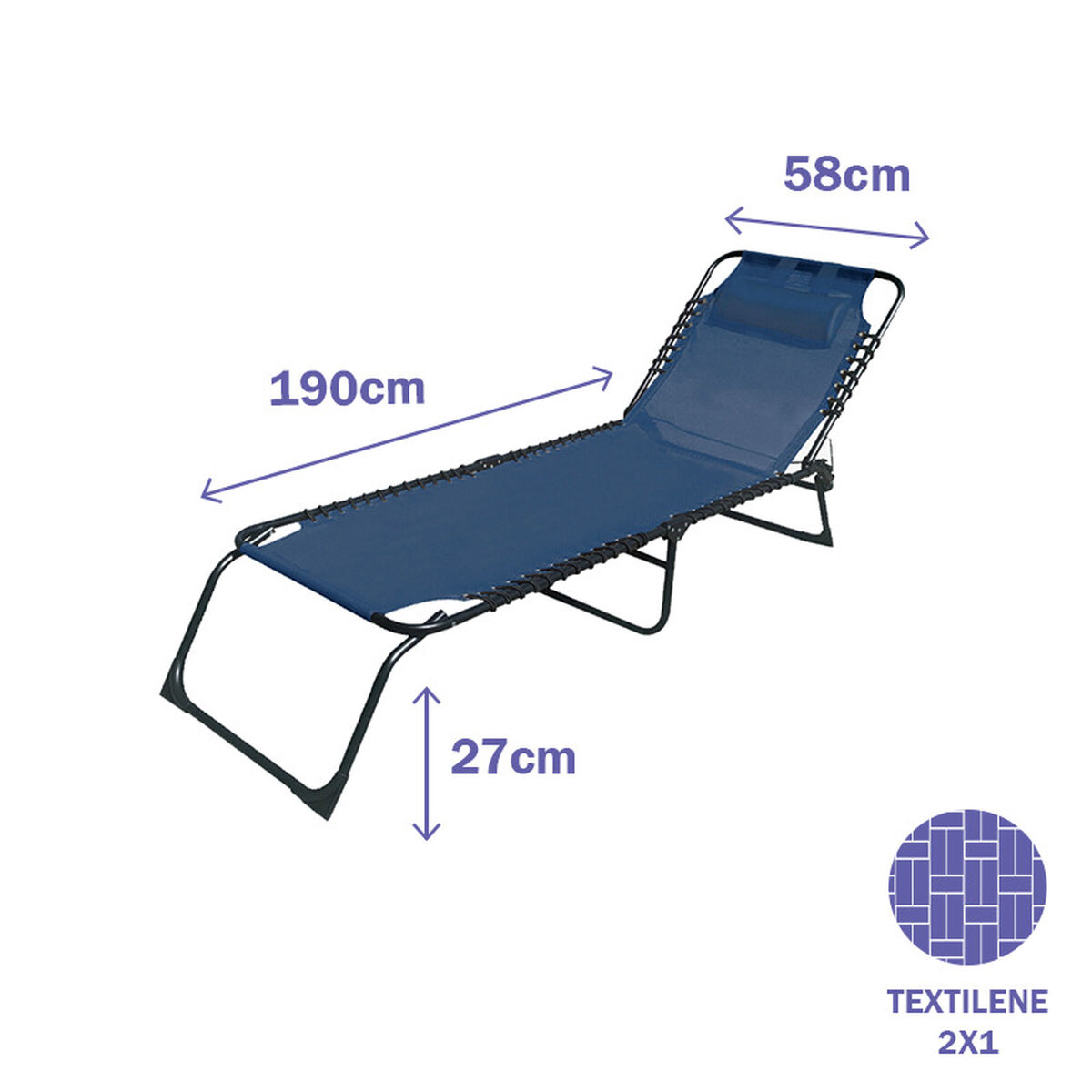 Solseng Marbueno Μπλε 190 x 27 x 58 cm Casual Solseng Marbueno Μπλε 190 x 27 x 58 cm Casual