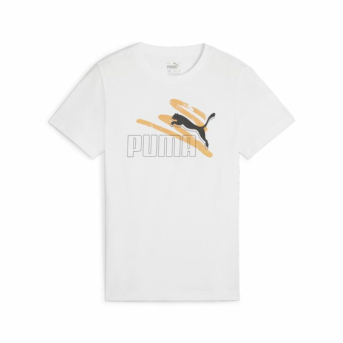 Παιδικό Μπλούζα με Κοντό Μανίκι Puma Essential+ AB Λευκό