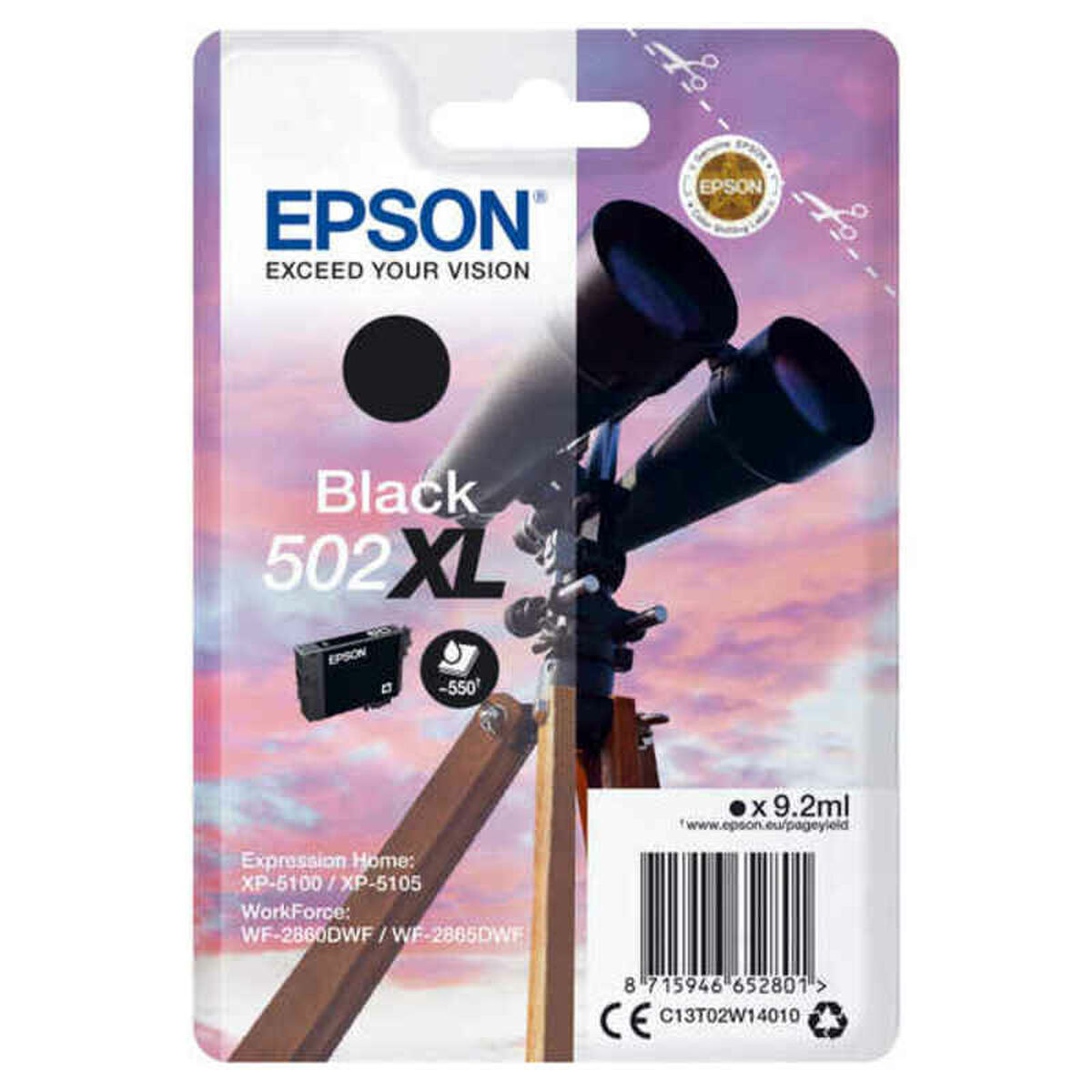 Αυθεντικό Φυσίγγιο μελάνης Epson C13T02W14010 Μαύρο Αυθεντικό Φυσίγγιο μελάνης Epson C13T02W14010 Μαύρο