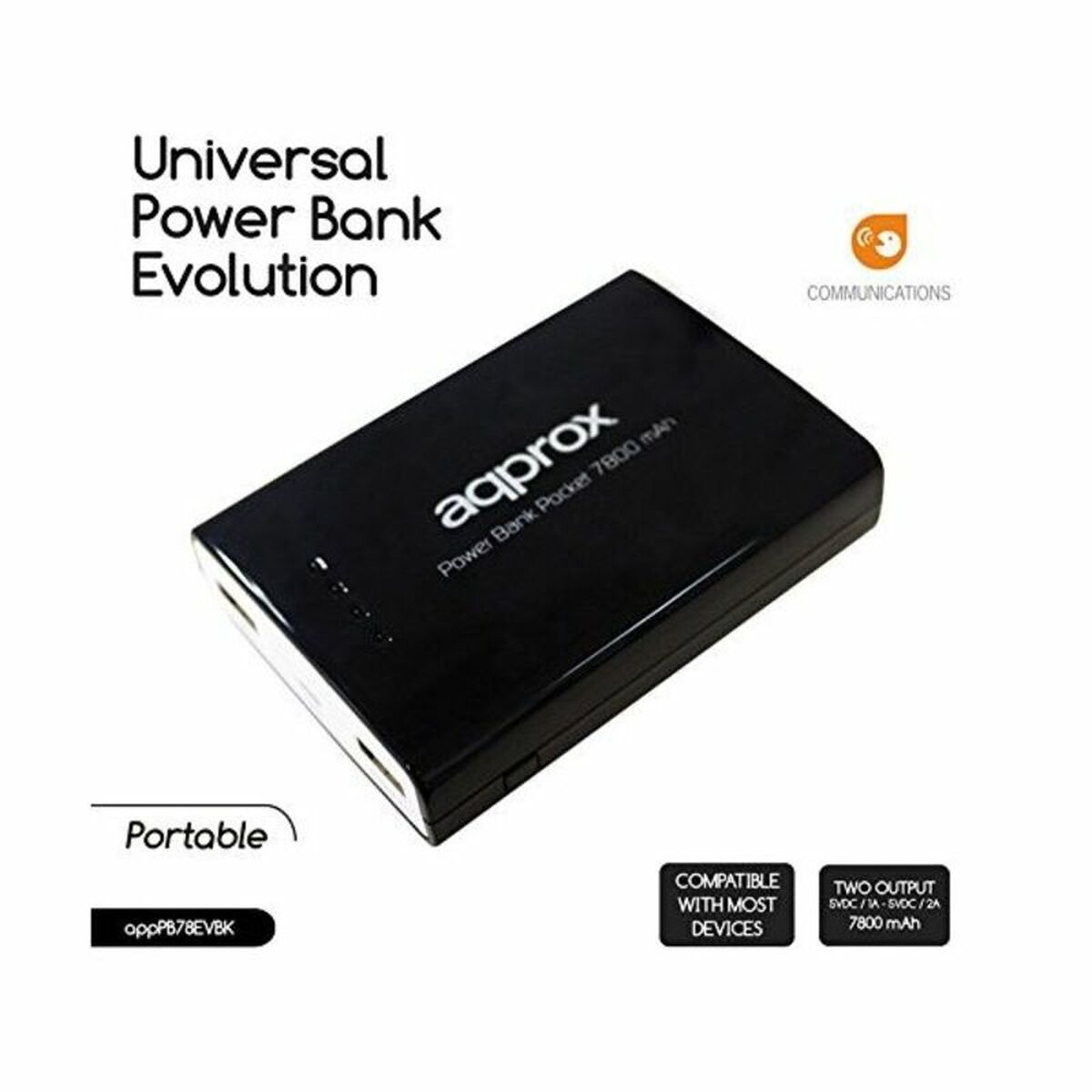 Power Bank approx! APPPB78EVBK Μαύρο Power Bank approx! APPPB78EVBK Μαύρο
