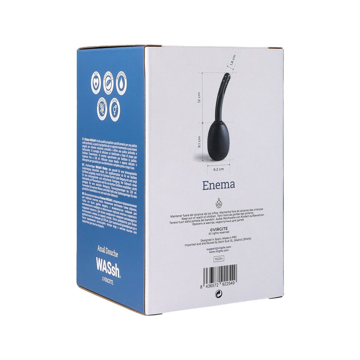 Επεκτάσιμο Πώμα Πρωκτού Colt Virgite Μαύρο 150 ml