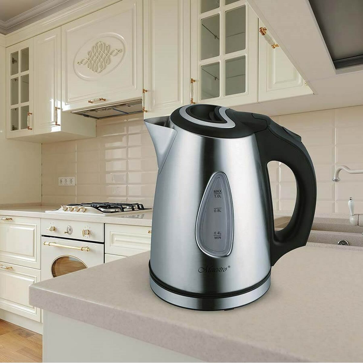 Βραστήρας Feel Maestro MR-029New Λευκό Μαύρο Ανοξείδωτο ατσάλι 1600 W 1 L Βραστήρας Feel Maestro MR-029New Λευκό Μαύρο Ανοξείδωτο ατσάλι 1600 W 1 L