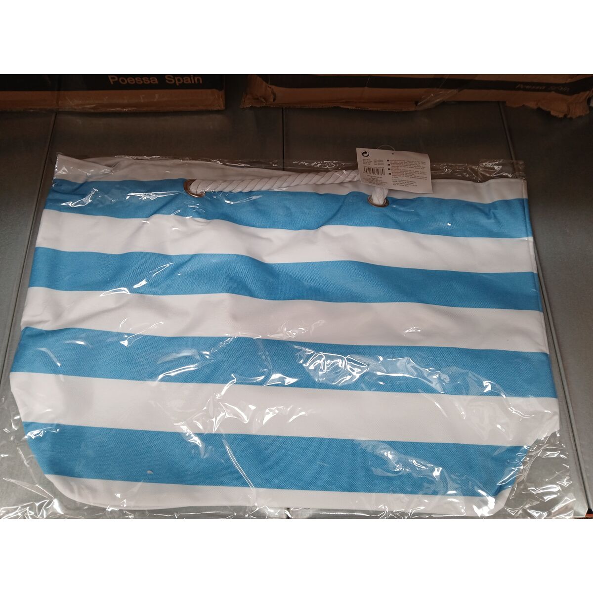 Τσάντα Παραλίας Bismark Μπλε Λευκό Oxford 59 x 19 x 40 cm Τσάντα Παραλίας Bismark Μπλε Λευκό Oxford 59 x 19 x 40 cm