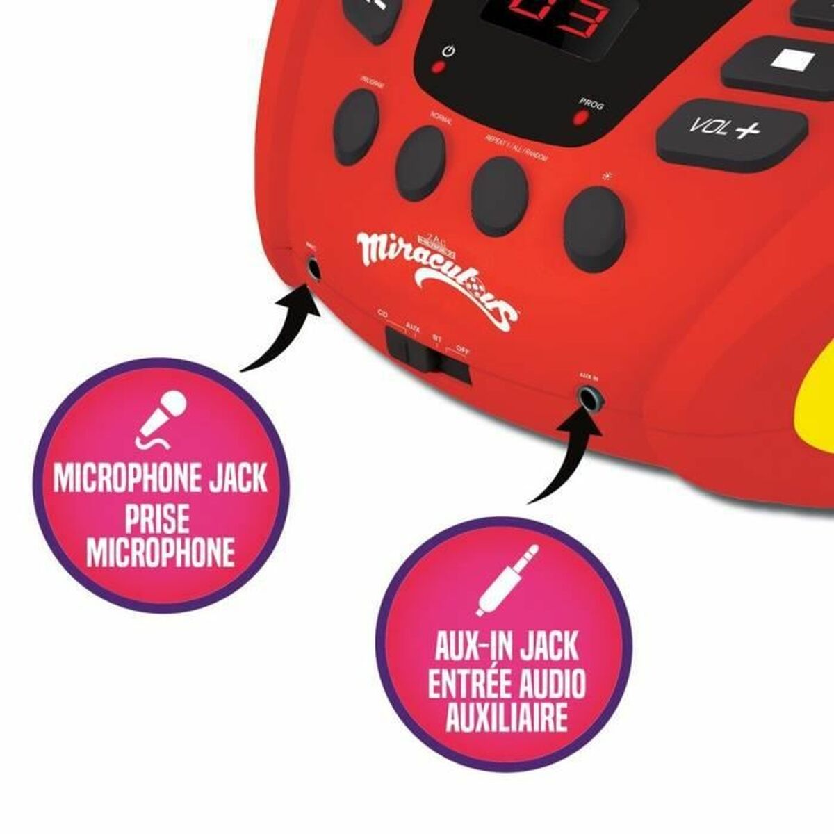 CD/MP3 Player Lexibook Miraculous Bluetooth 5.0 Κόκκινο (Δωρεάν Μεταφορικά) CD/MP3 Player Lexibook Miraculous Bluetooth 5.0 Κόκκινο (Δωρεάν Μεταφορικά)
