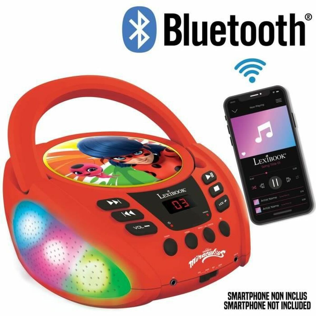 CD/MP3 Player Lexibook Miraculous Bluetooth 5.0 Κόκκινο (Δωρεάν Μεταφορικά) CD/MP3 Player Lexibook Miraculous Bluetooth 5.0 Κόκκινο (Δωρεάν Μεταφορικά)