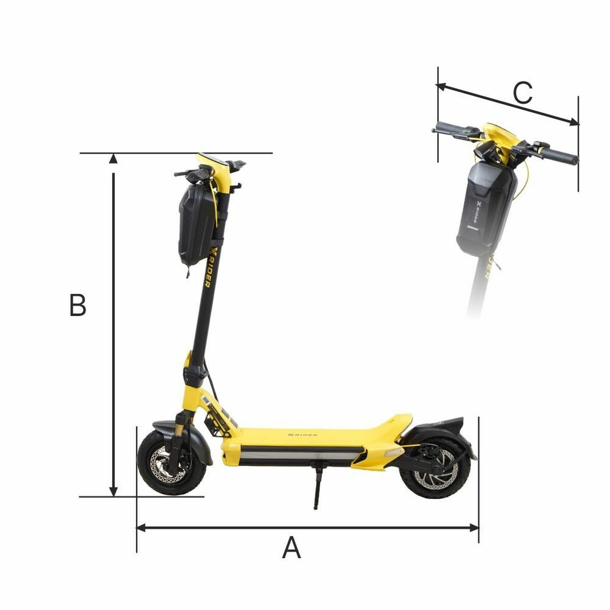 Ηλεκτρικό Σκούτερ Manta XRIDER MX10 MAX Κίτρινο Μαύρο 800 W Ηλεκτρικό Σκούτερ Manta XRIDER MX10 MAX Κίτρινο Μαύρο 800 W