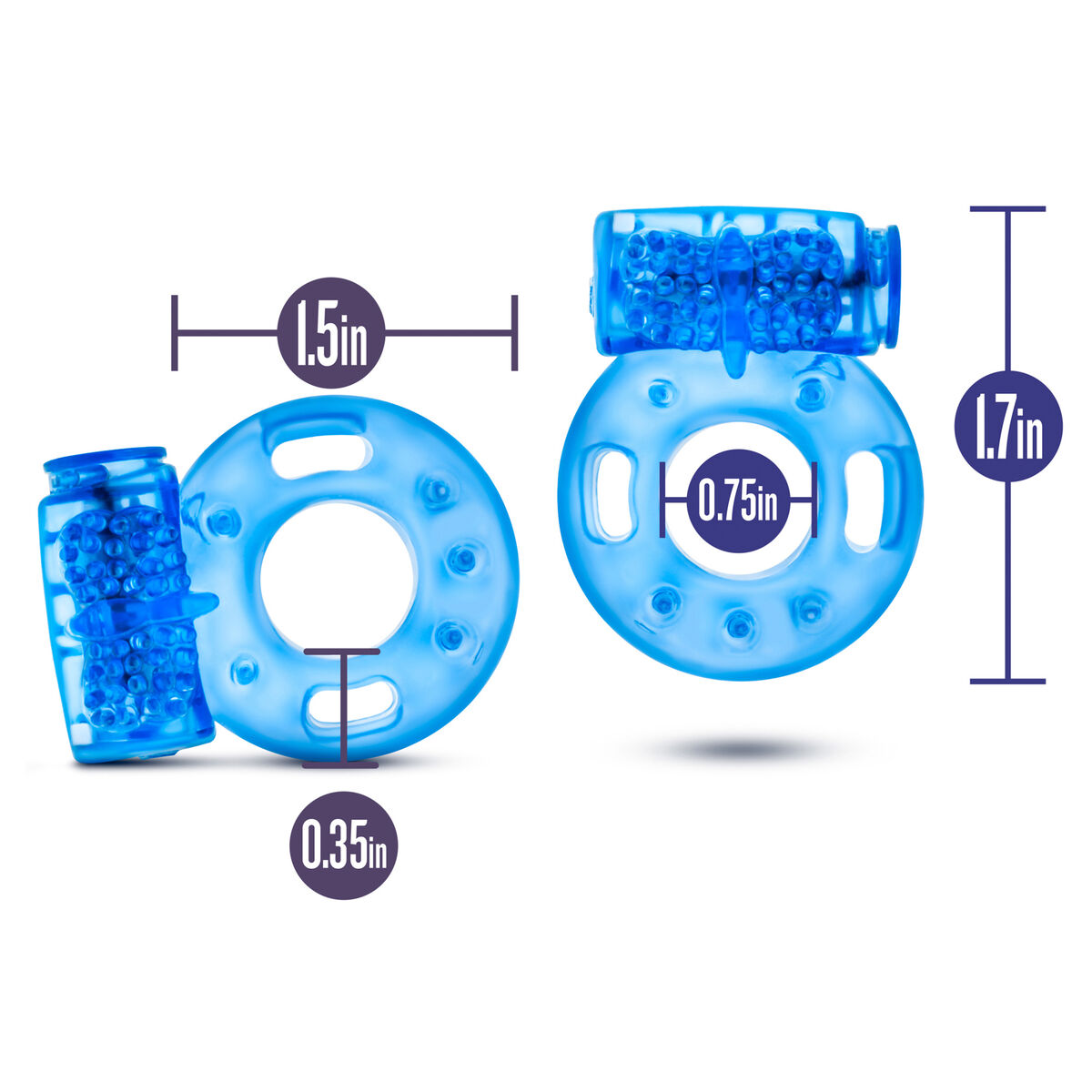 Δαχτυλίδι Πέους Πακέτο Blush Stay Hard Μπλε