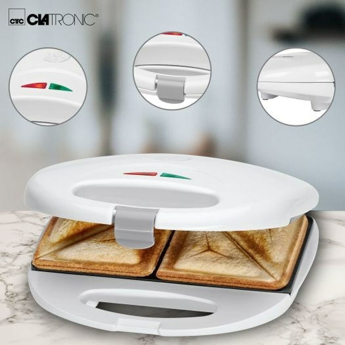 Σαντουιτσιέρα Clatronic ST 3477 Λευκό 750 W Σαντουιτσιέρα Clatronic ST 3477 Λευκό 750 W