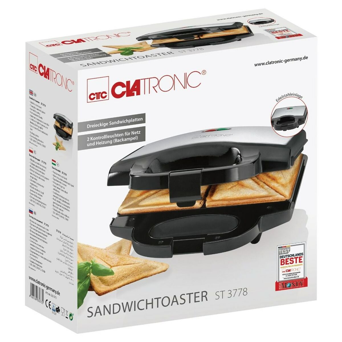 Σαντουιτσιέρα Clatronic ST 3778 Μαύρο 750 W Σαντουιτσιέρα Clatronic ST 3778 Μαύρο 750 W