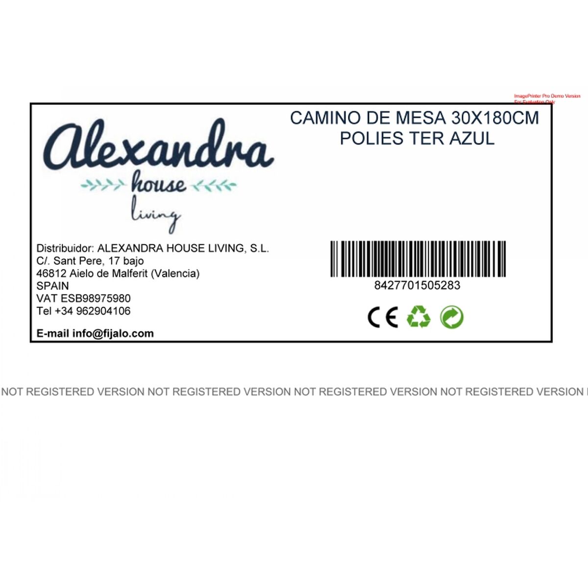Τραβέρσες Alexandra House Living Μπλε 30 x 180 cm Τραβέρσες Alexandra House Living Μπλε 30 x 180 cm