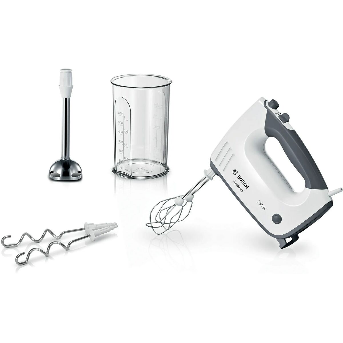 Μίξερ με Αναδευτήρες BOSCH MFQ37470 Ανοξείδωτο ατσάλι