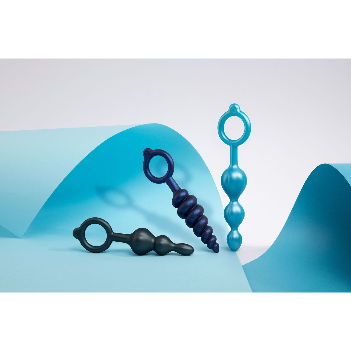 Πρωκτικό Plug B-Vibe Μπλε 3 Τεμάχια Πρωκτικό Plug B-Vibe Μπλε 3 Τεμάχια