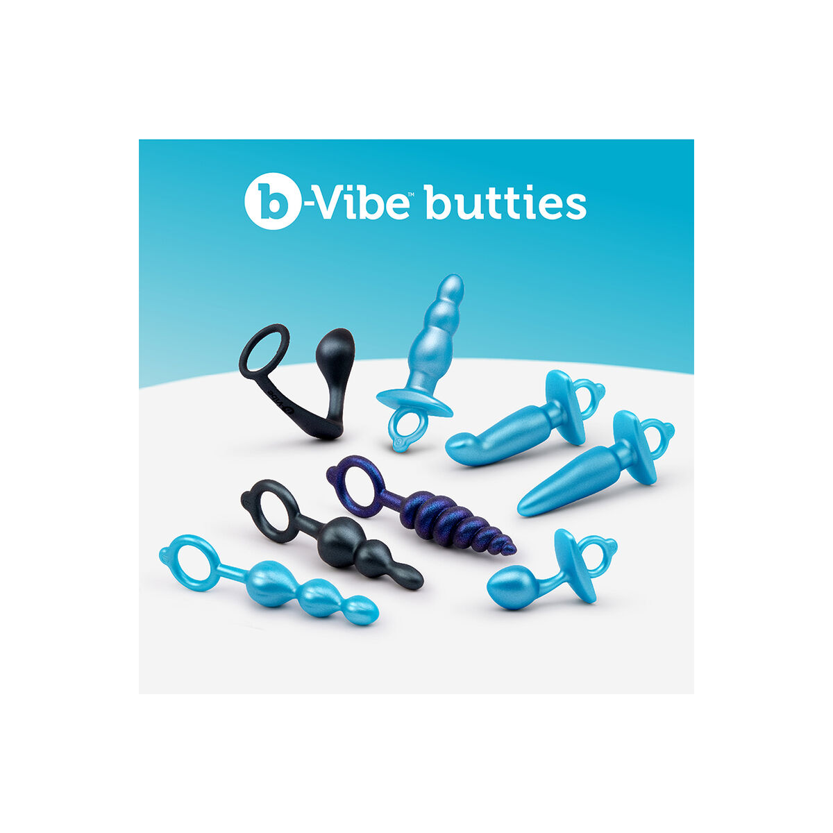 Πρωκτικό Plug B-Vibe Μπλε 3 Τεμάχια Πρωκτικό Plug B-Vibe Μπλε 3 Τεμάχια