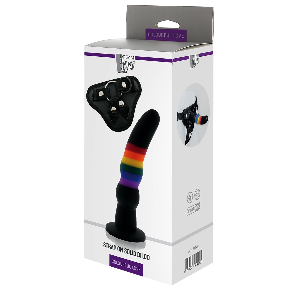 Φαλλός strap-on Dream Toys Colourful Love Φαλλός strap-on Dream Toys Colourful Love