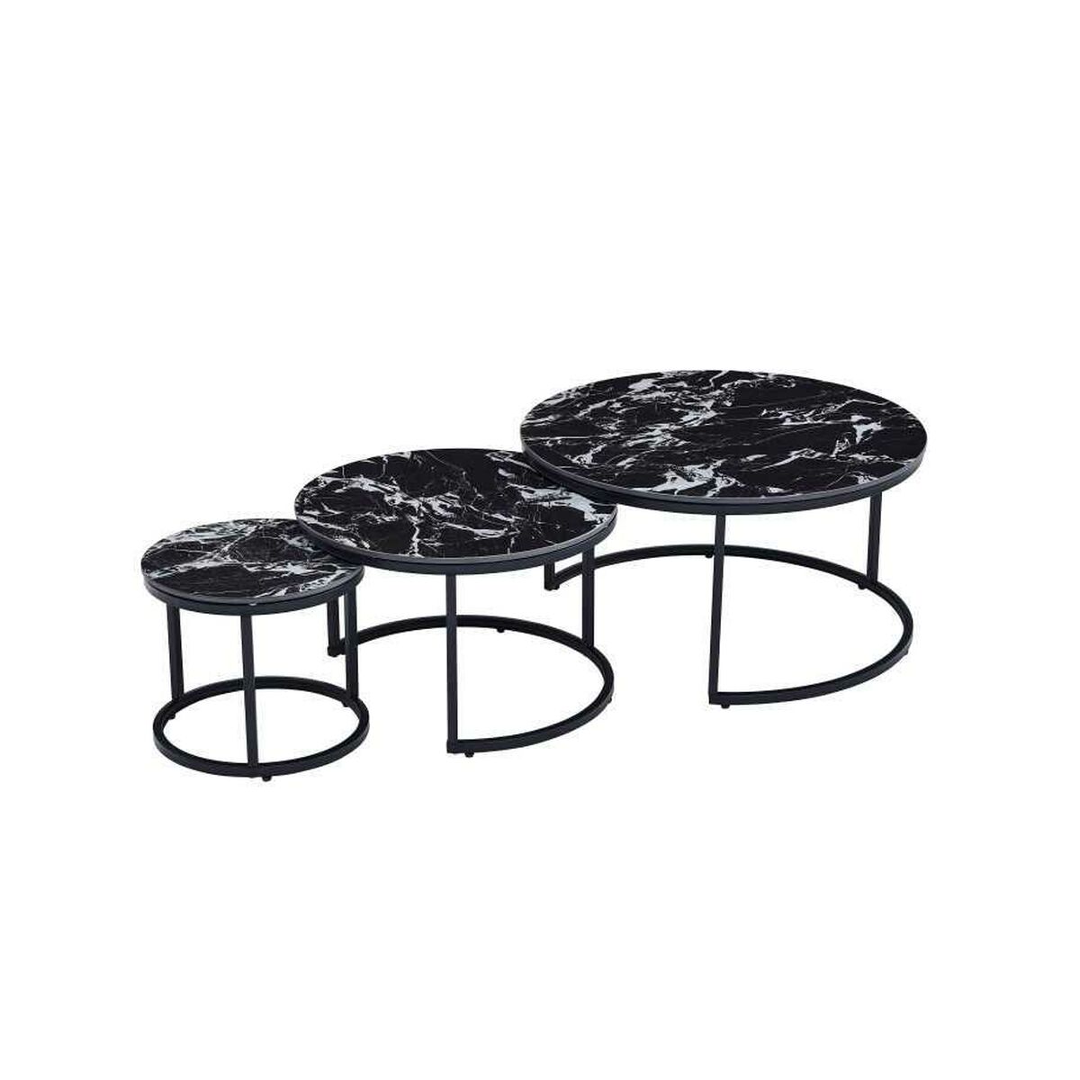 Βοηθητικό Τραπεζάκι Home ESPRIT Μαύρο 80 x 80 x 1 cm Βοηθητικό Τραπεζάκι Home ESPRIT Μαύρο 80 x 80 x 1 cm