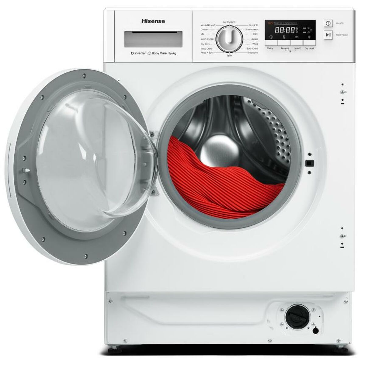 Washer - Dryer Hisense WD3M841BWIES 1400 rpm 8 kg Washer - Dryer Hisense WD3M841BWIES 1400 rpm 8 kg